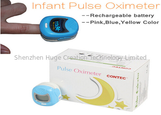 ประเทศจีน จอแสดงผล OLED สีน้ำเงิน / สีชมพู / เหลืองปลายนิ้ว Oximeter Pulse สำหรับเด็ก ผู้ผลิต