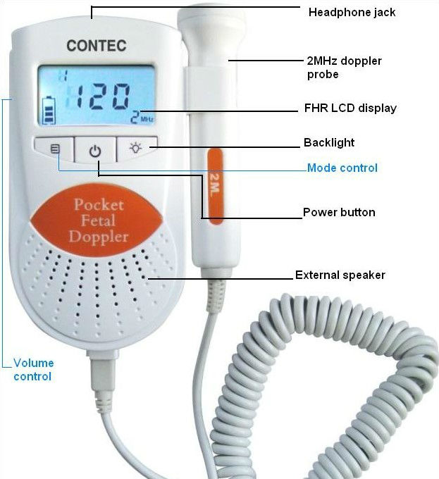 Smart Backlight LCD doppler fetal monitor CE and FDA Certificate