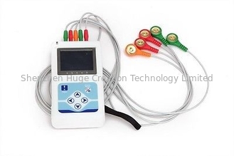 ประเทศจีน OLED Display TLC9803 Portable Patient Monitor 3 Channel Dynamic ECG Holter PC English Software ผู้ผลิต